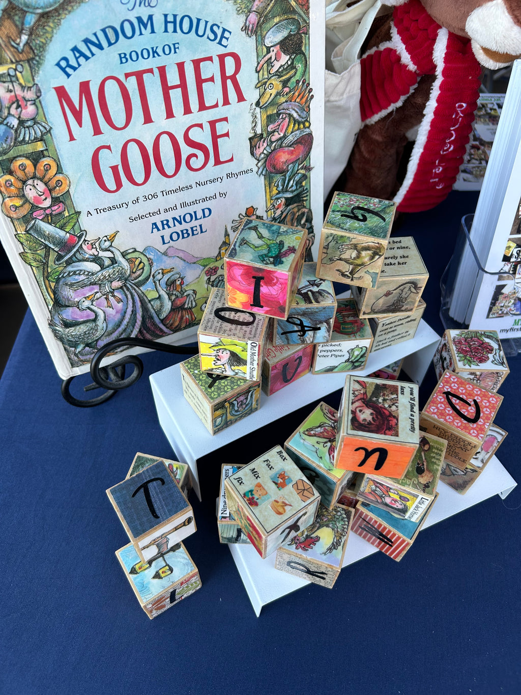 Wooden Baby Blocks - Handmade from Recycled Children's Books | Educational Toy Gift